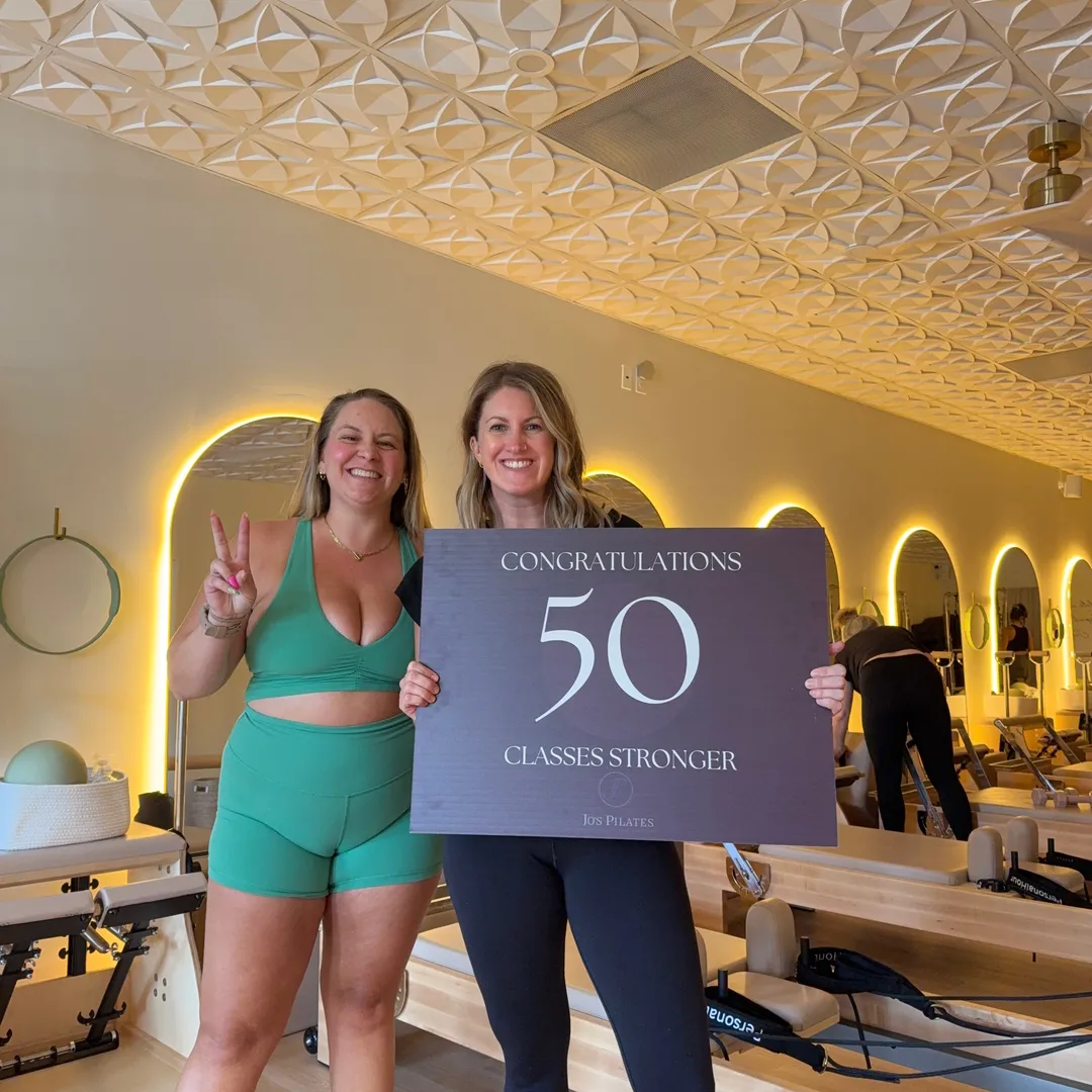 Jo's Pilates Instagram post: 50 flows for Hillary 🤍

So proud of this amazing woman—not just for how strong she’s become, but because I’m lucky enou